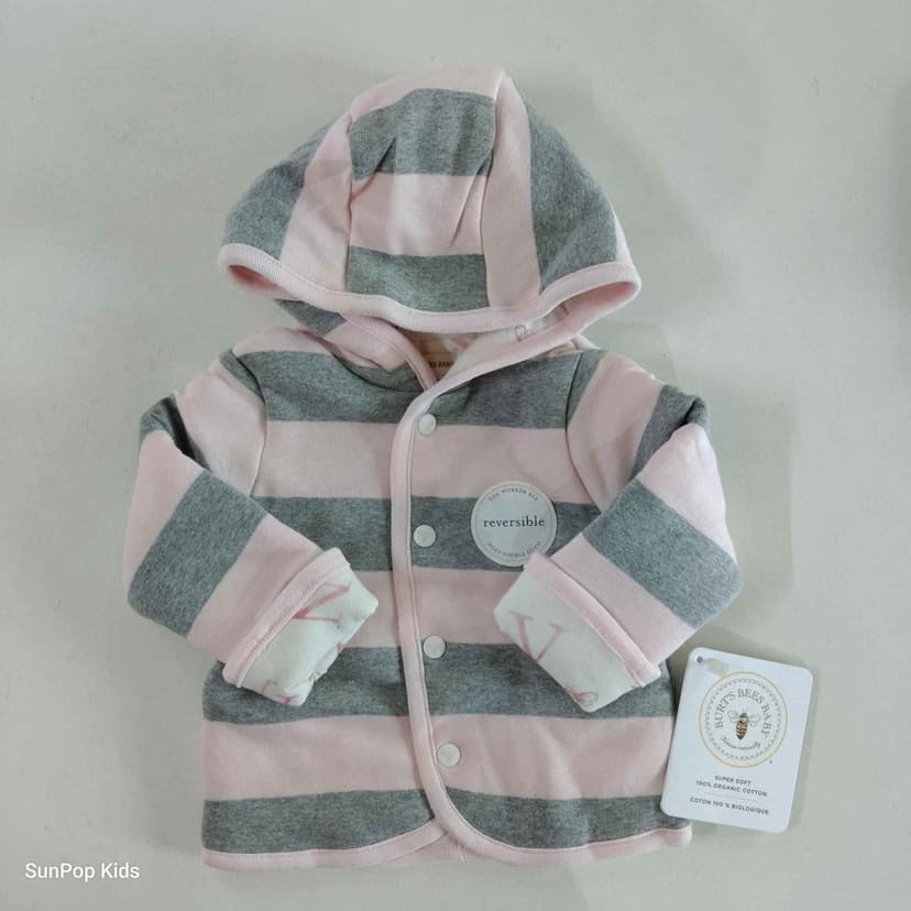 Burt’s Bees Pink Baby Reversible Jacket