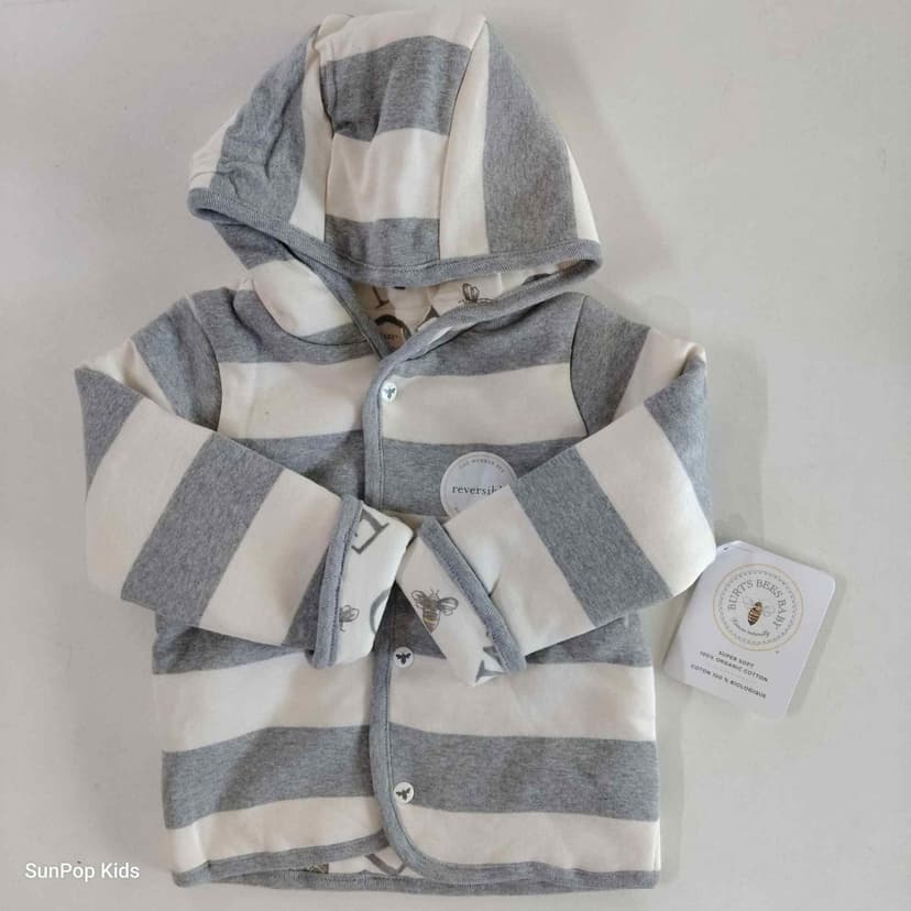 Burt’s Bees Grey Baby Reversible Jacket